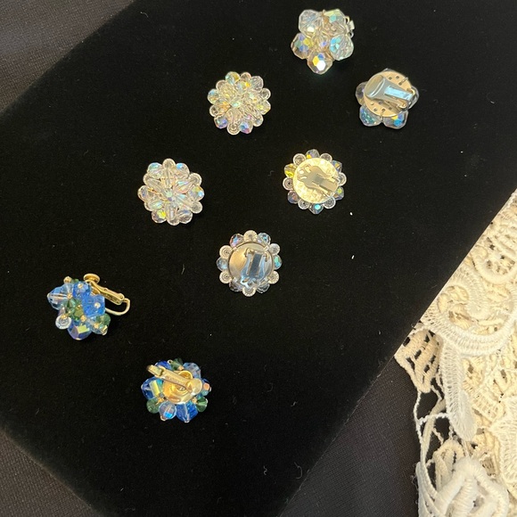 Jewelry - Vendome and Aurora Borealis clip earrings